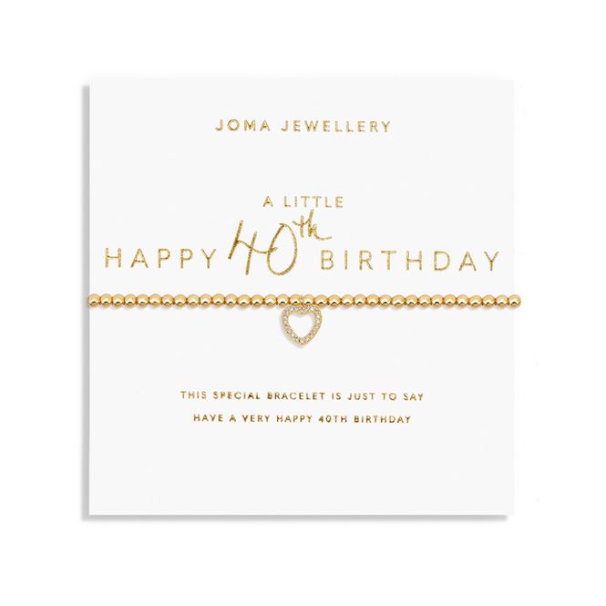 Hovedbilde Armbånd HAPPY 40TH BIRTHDAY Gold A Little Joma Jewellery