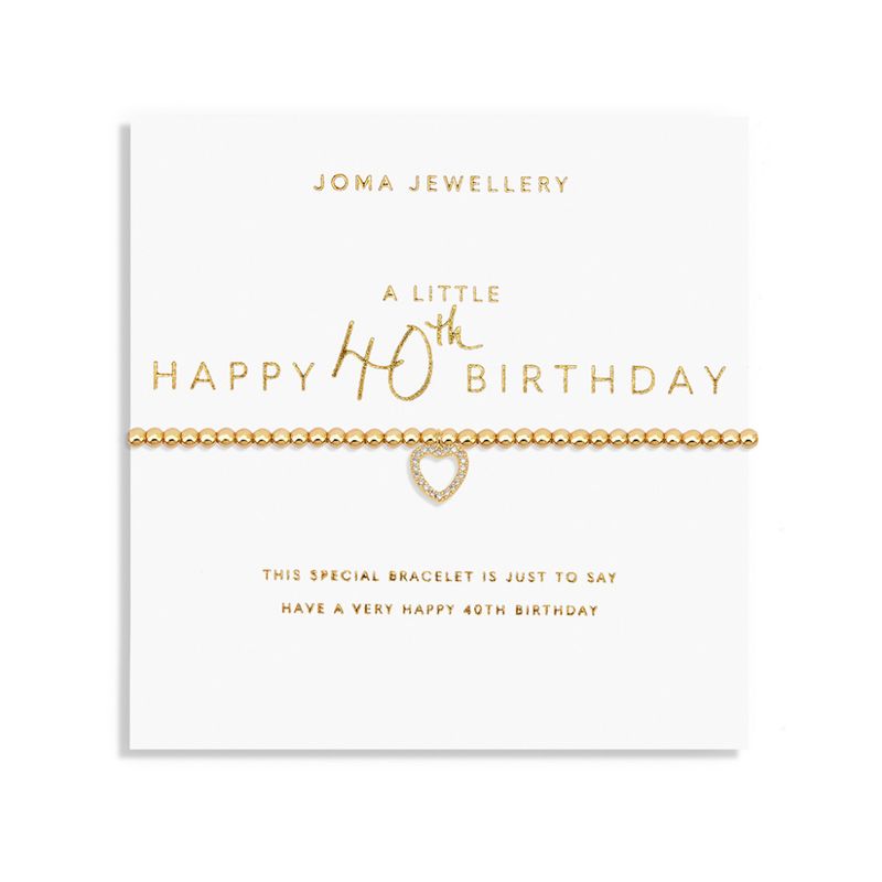 Armbånd 40TH BIRTHDAY Gold A Little Joma Jewellery