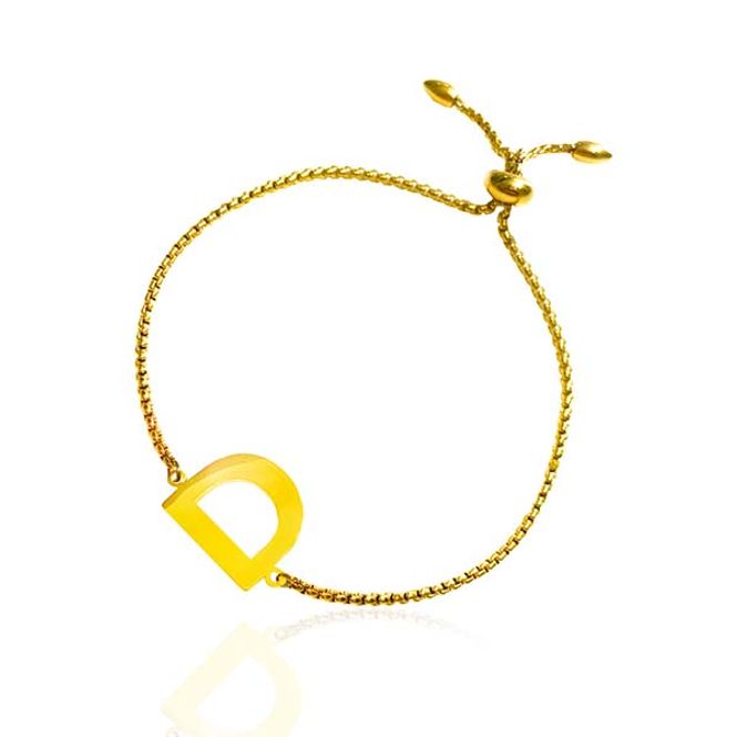 Hovedbilde Armbånd bokstav D gull Ioaku