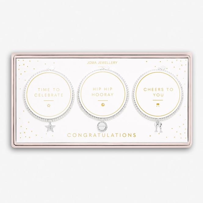 Hovedbilde Gavesett CONGRATULATIONS 3 armbånd Joma Jewellery