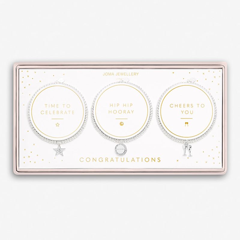 Gavesett CONGRATULATIONS 3 armbånd Joma Jewellery