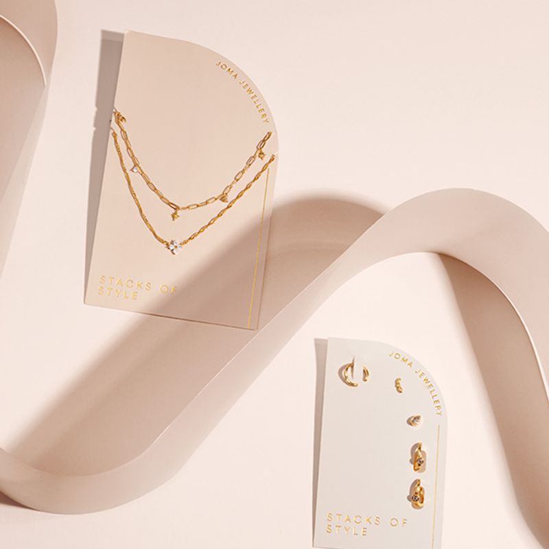 Smykke STACKS OF STYLE STJERNE 2 in 1 gull Joma Jewellery