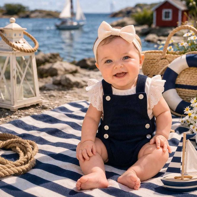 Hovedbilde Baby Overall body Seleshorts Marineblå FUB