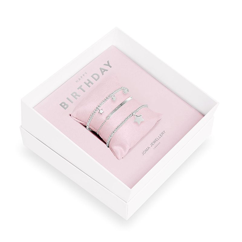 Gavesett HAPPY BIRTHDAY 3 stk armbånd Joma Jewellery