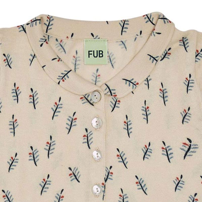 Kjole Beige m bladmønster Barn FUB