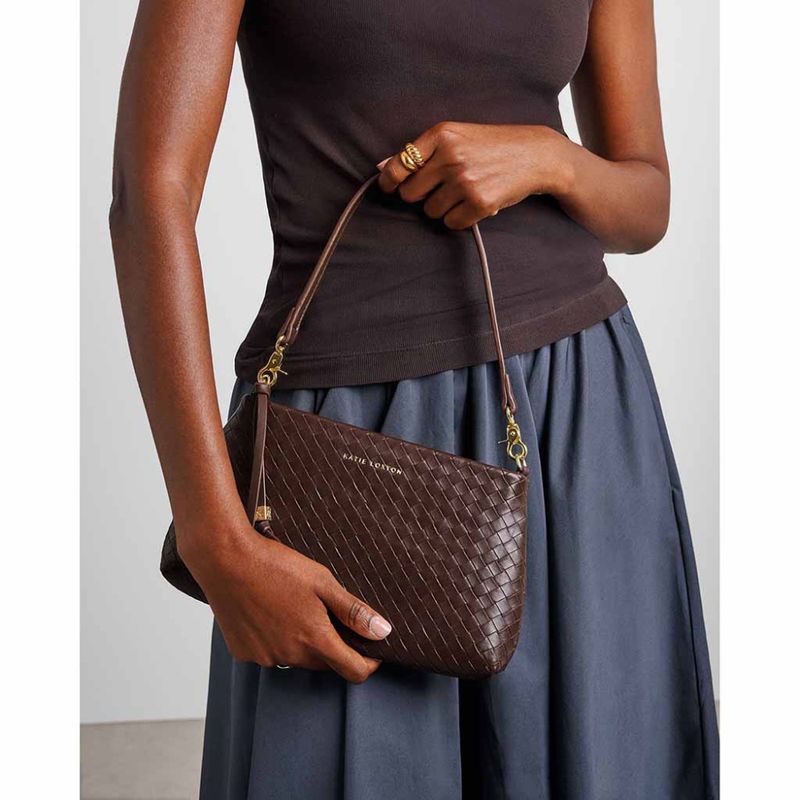 Cluch veske NOVA dark chocolate brun Katie Loxton
