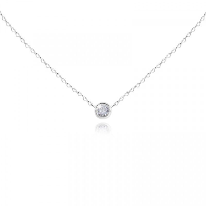 Brudesmykke sett Rund klar krystall Joma Jewellery
