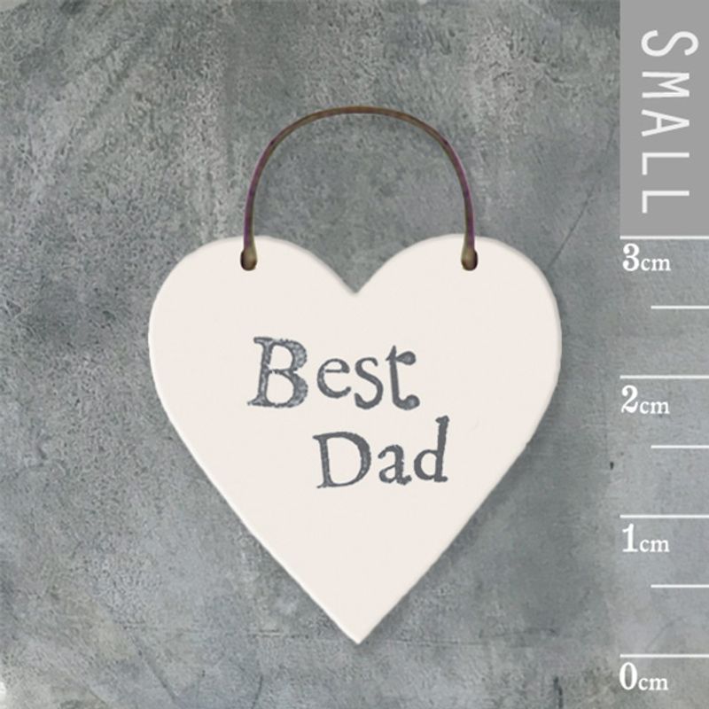 Mini skilt hjerte Best dad East of India