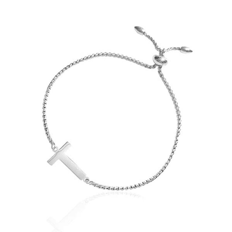 Armbånd bokstav T sølv Ioaku