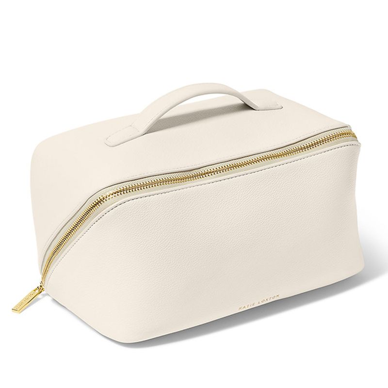 Toalettmappe m skrå glidelås offwhite Katie Loxton