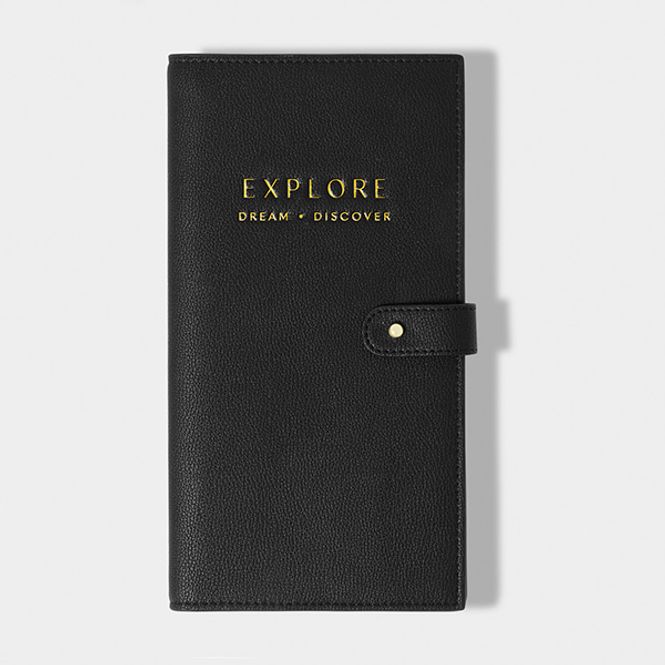 Hovedbilde Reisemappe EXPLORE DREAM DISCOVER svart Katie Loxton