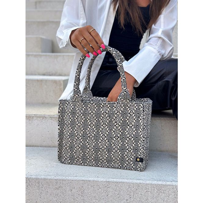 Hovedbilde Shopper veske SUMMER SOUNDS sort mønster Depeche 