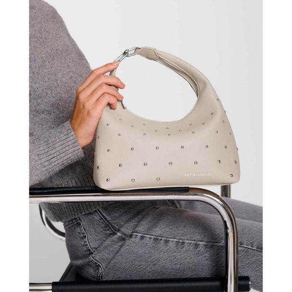 Håndveske - skulderveske MEELA oyster beige sølv Katie Loxton