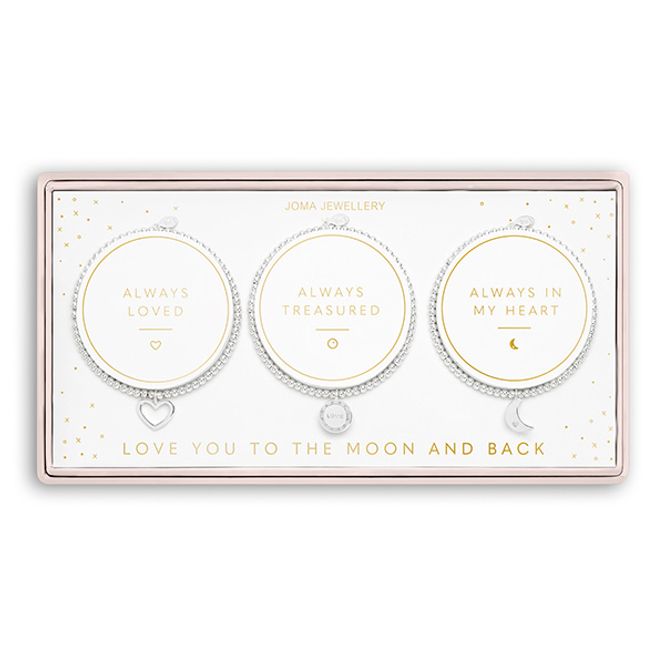 Hovedbilde Gavesett LOVE YOU TO THE MOON AND BACK 3 armbånd Joma Jewellery