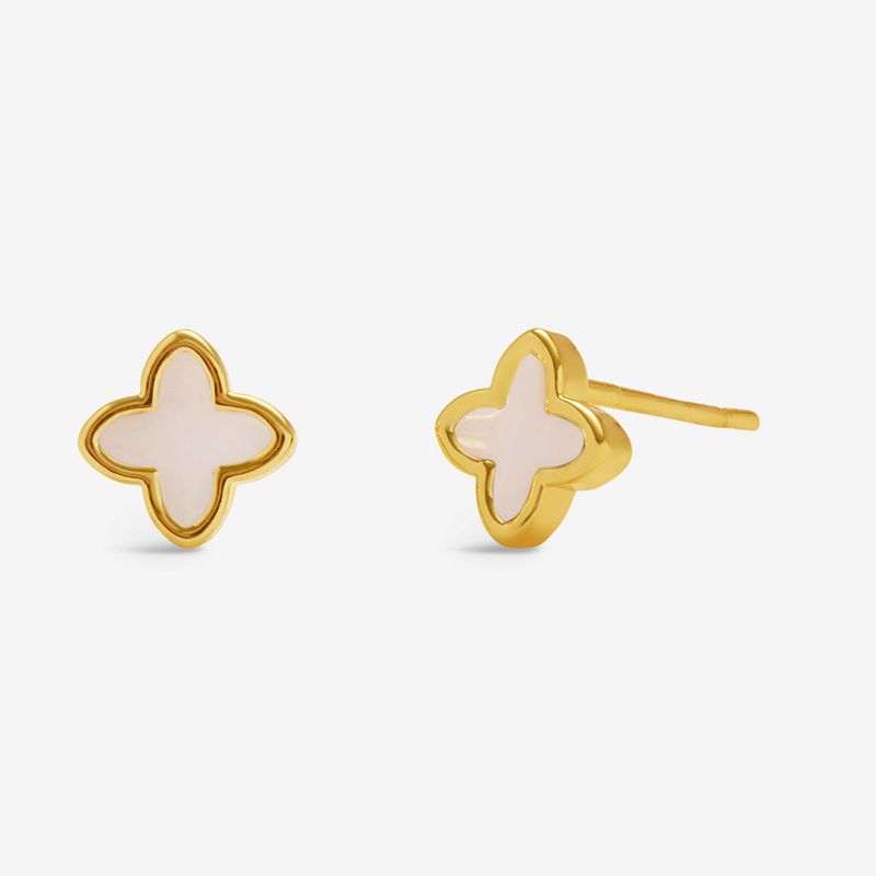 Øredobber WHITE CLOVER Signature Clover Joma Jewellery