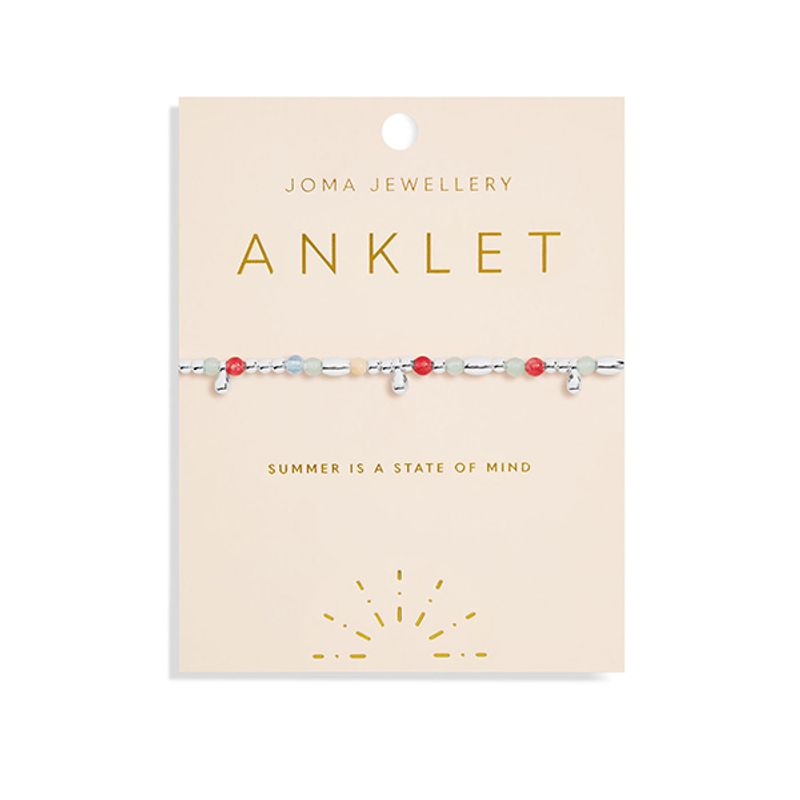 Ankelkjede MULTI STONE sølv Joma Jewellery