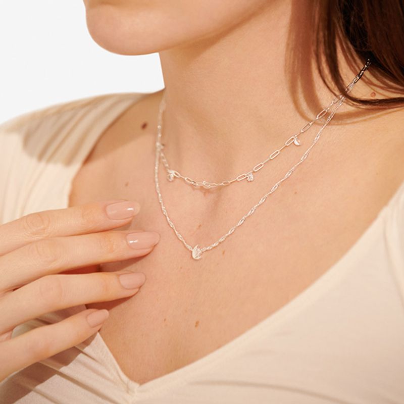 Smykke STACKS OF STYLE MÅNE 2 in 1 sølv Joma Jewellery