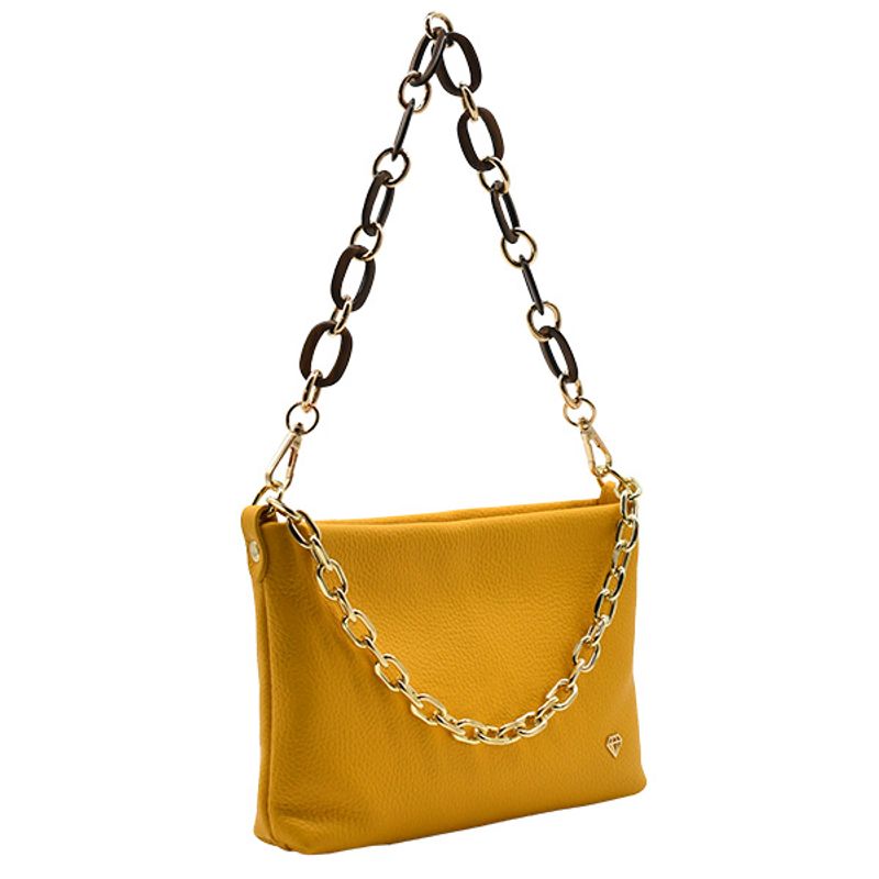 Clutch veske gul gull Caleidos