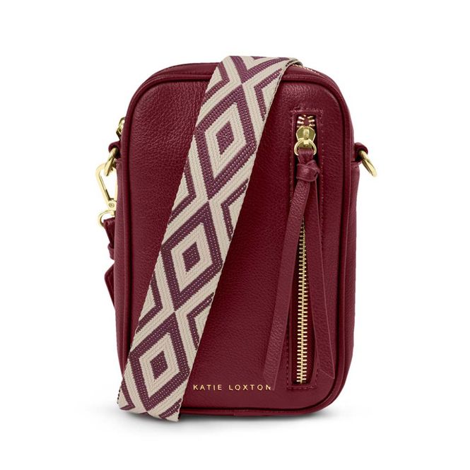 Hovedbilde Mobilveske HALLIE cherry burgunder Katie Loxton