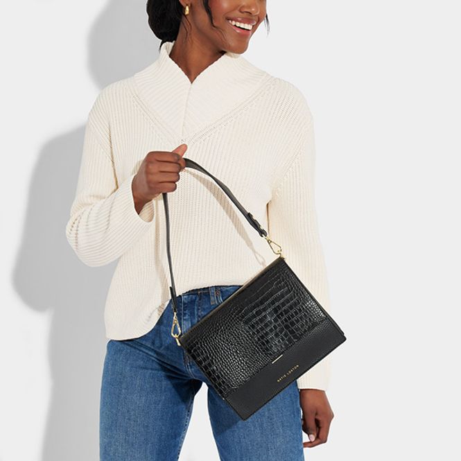 Hovedbilde Crossover veske ORLA CROC svart Katie Loxton