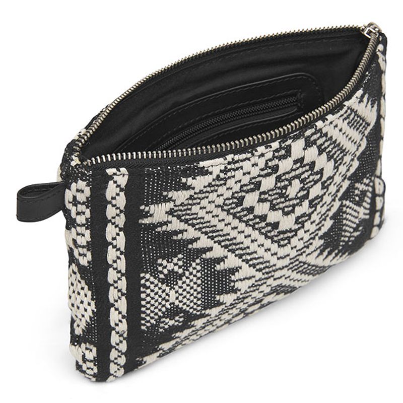 Clutch veske SOFT LUXURY svart offwhite Depeche