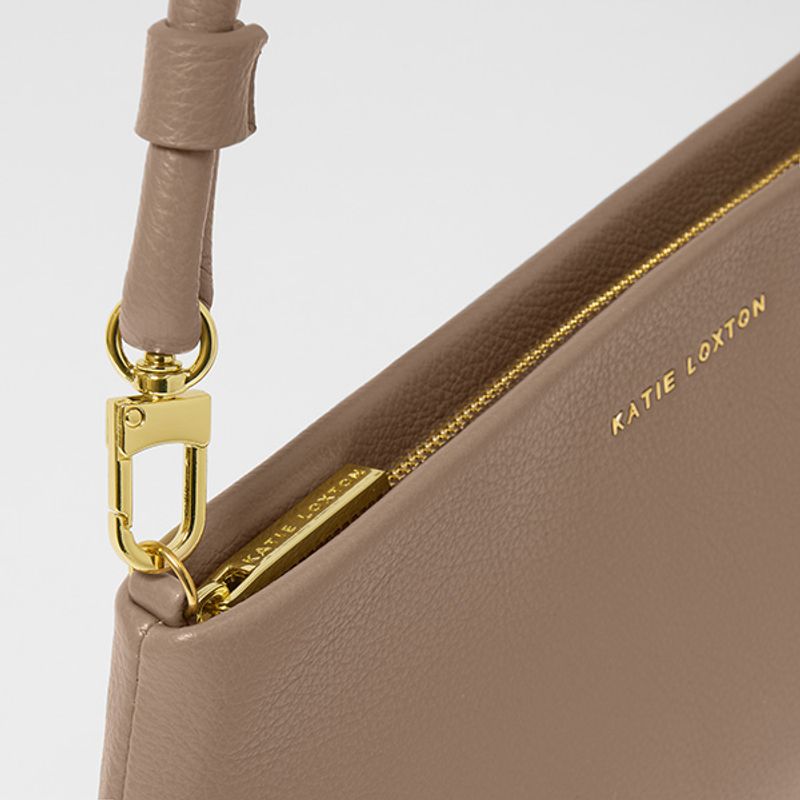 Clutch veske ASHA WRISTLET Mocha brun Katie Loxton
