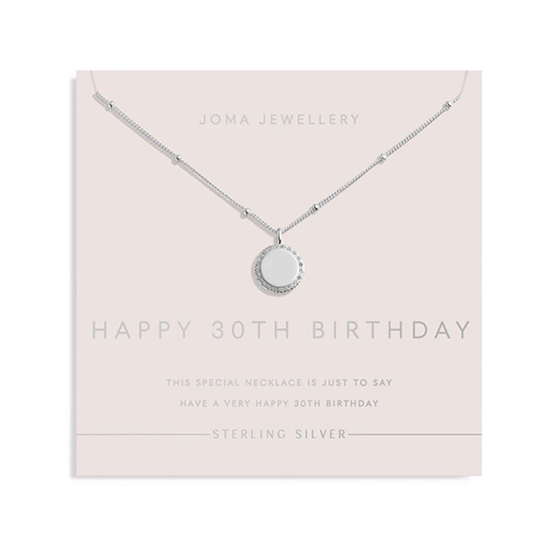 Smykke HAPPY 30TH BIRTHDAY 925 sølv Joma Jewellery