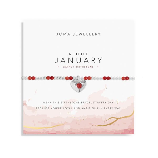 Armbånd JANUAR fødselsstein Garnet Joma Jewellery