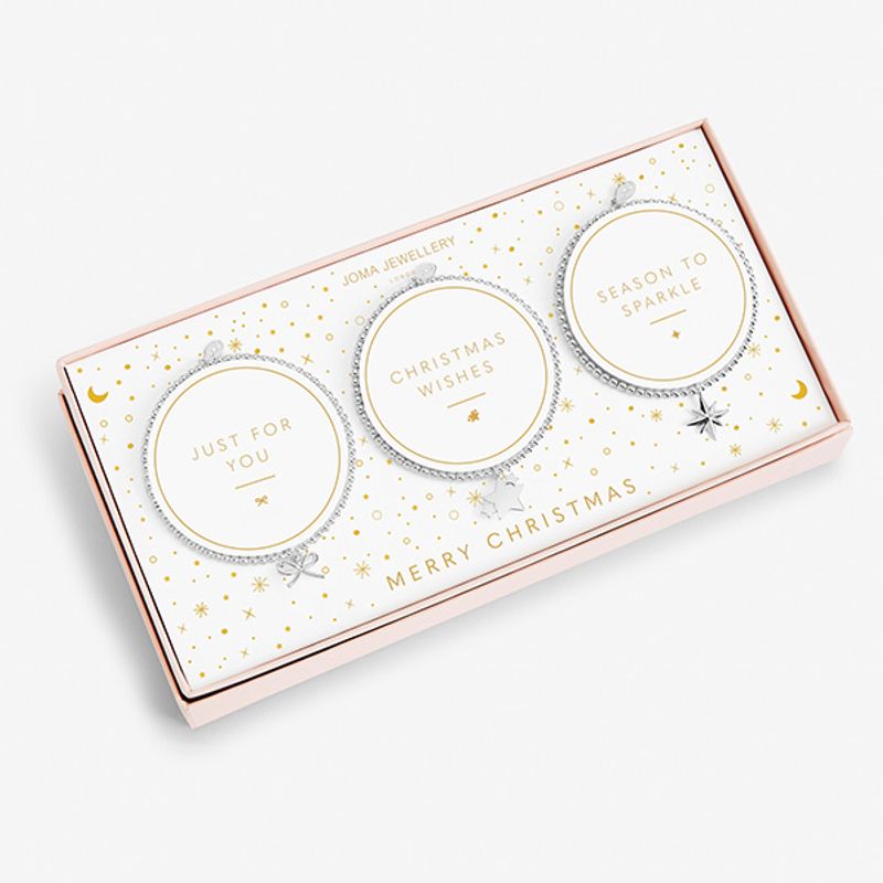 Gavesett MERRY CHRISTMAS 3 stk armbånd Joma Jewellery