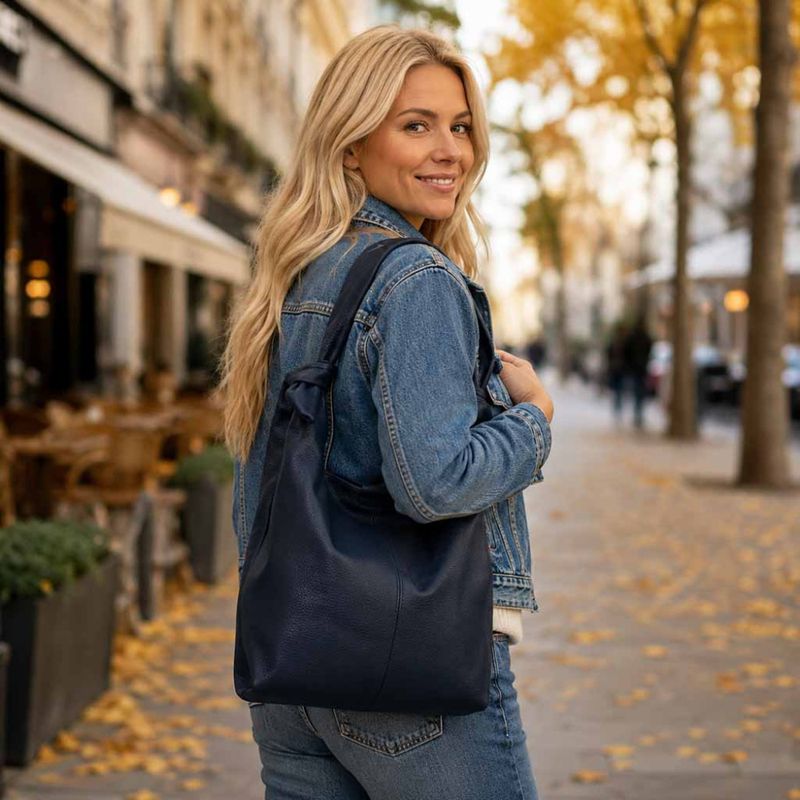 Skulderveske m clutch CHIARA marineblå Caleidos
