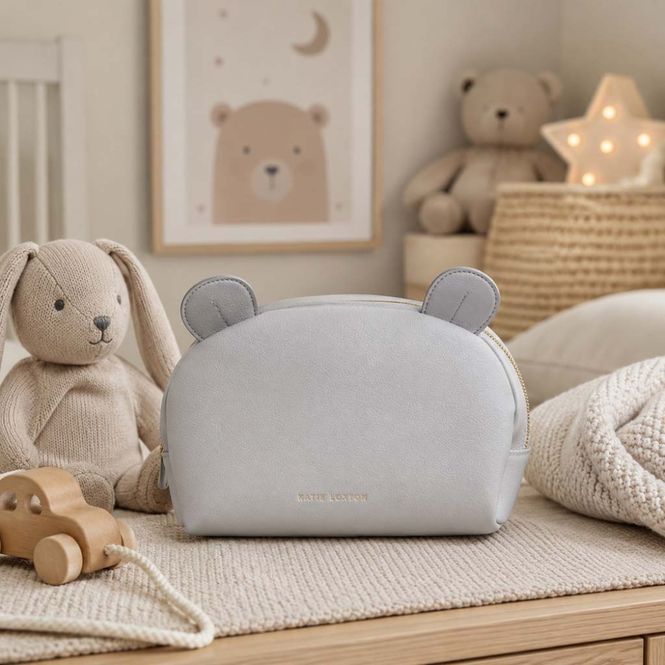 Hovedbilde Toalettmappe med ører grå baby/barn Katie Loxton