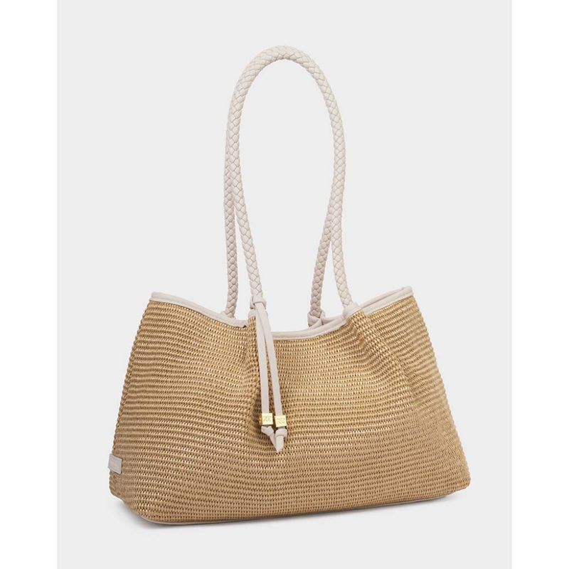 Liten Skulderveske NOVA RAFFIA natur Katie Loxton