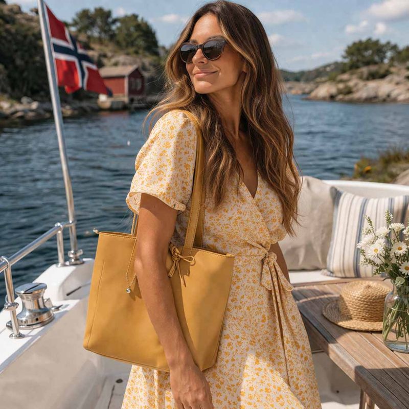 Shopper veske desert gul Caleidos