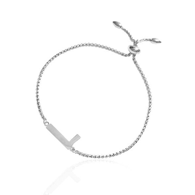 Hovedbilde Armbånd bokstav L sølv Ioaku