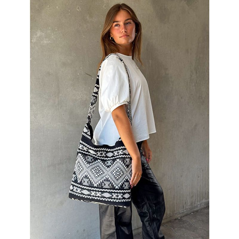 Skulderveske SOFT LUXURY svart offwhite Depeche